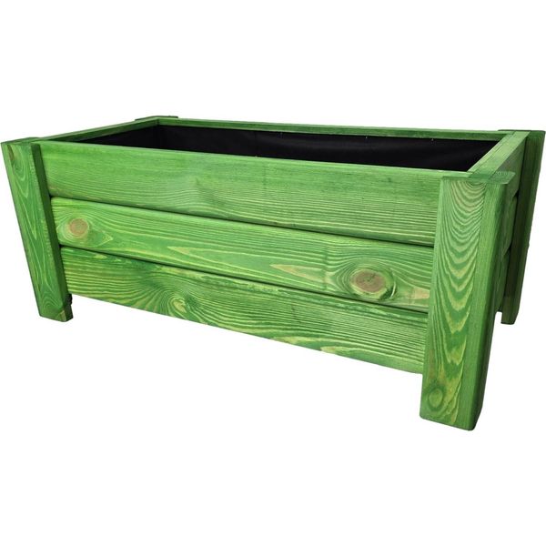 Holzgarden Fioriera In Legno Impregnato 80X32X40 Cm Colore Acacia Per Giardino Balcone Esterno 54 L Flora-image