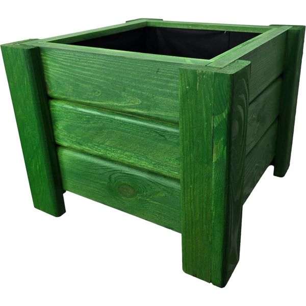 Holzgarden Fioriera In Legno Impregnato 40X32X40 Cm Colore Acacia Per Giardino Balcone Esterno 23 L Flora-image