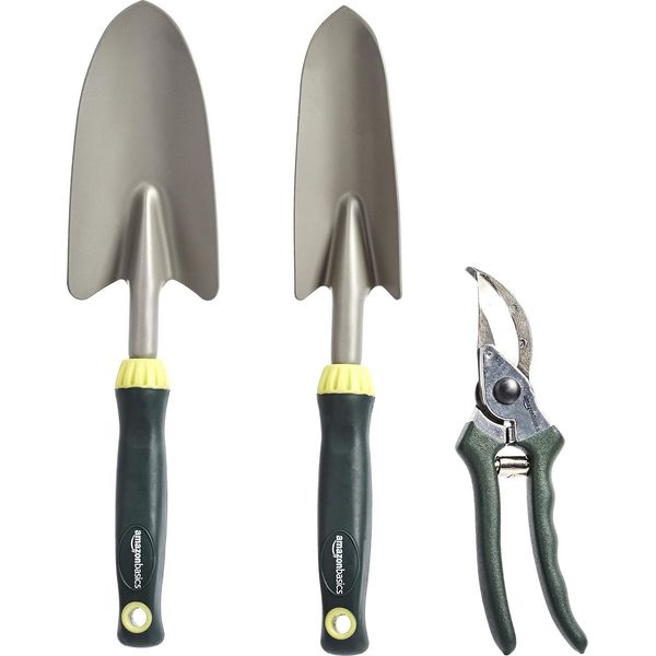 Set Di Attrezzi Da Giardino: Pala, Cazzuola, Forbici, Cesoie Per Piante In 3 Pezzi-image