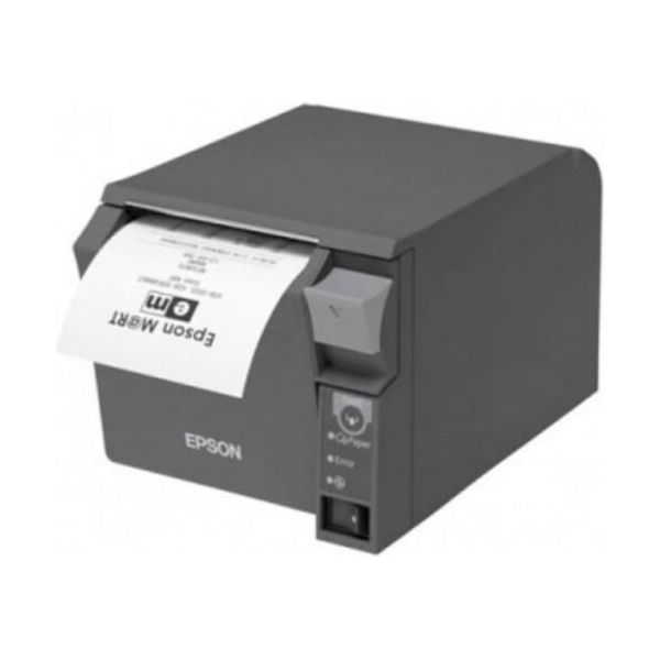 TM-T70II - Stampante Termica Per Ricevute Con Uscita Frontale, 80 Mm, Taglierina, Usb + Ethernet, Cicalino, Grigio Scuro-image
