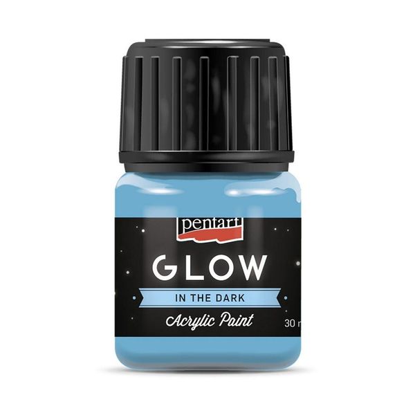 Pentart Vernice Acrilica Glow In The Dark Blu 30 Ml-image