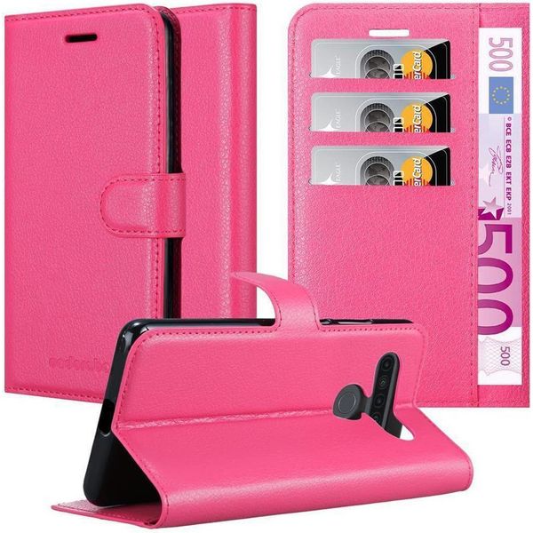 Cadorabo Custodia Per Lg K41S Custodia Protettiva In Rosa Custodia Per Telefono Cellulare Custodia Cover Chiusura Magnetica-image