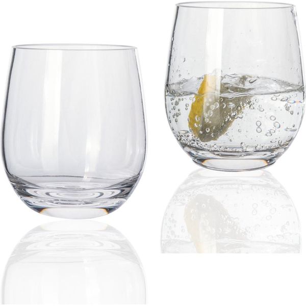 Moritz 2 Pezzi Tiamo Bicchieri Da Campeggio Bicchieri D'acqua Tumbler Infrangibile Antigraffio Bicchieri D'acqua 370 Ml-image