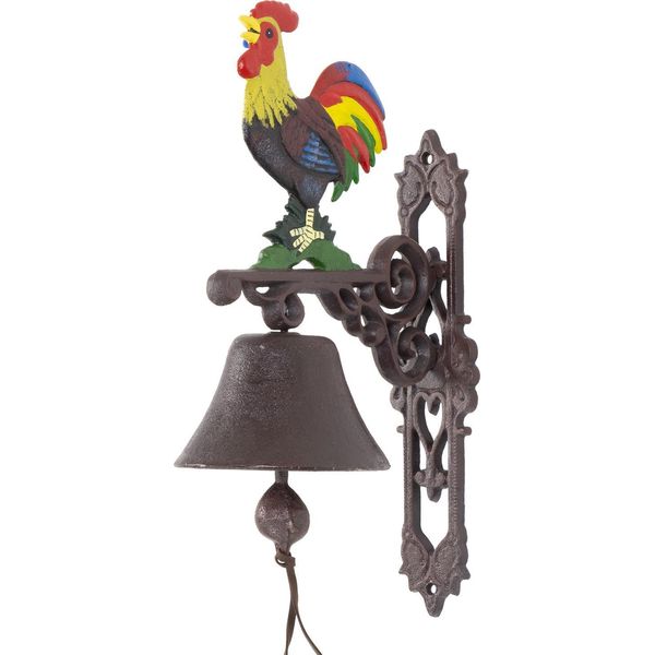 Moritz Campanello Campana Gallo In Ghisa Stile Antico Campana Retrò Campana Fattoria Colorato-image