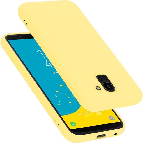 Cadorabo Custodia Protettiva Per Samsung Galaxy J6 2018 Custodia In Giallo Telefono Cellulare Custodia Cover Tpu Etui-image