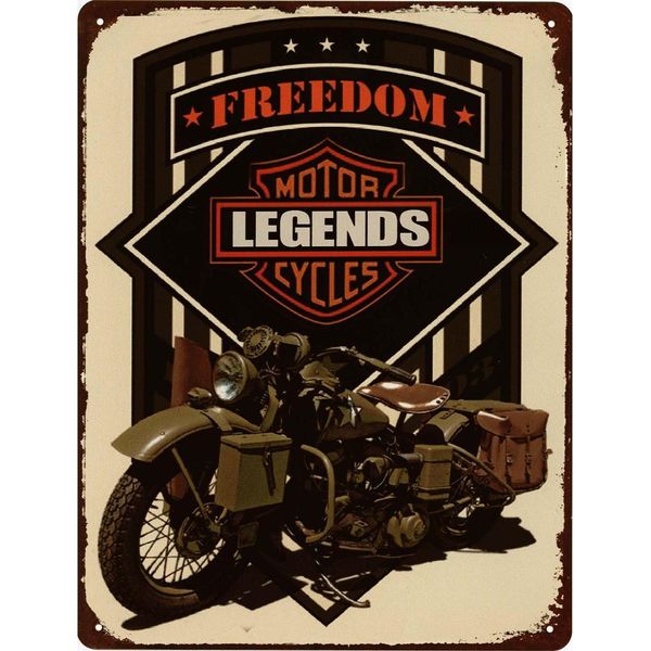 Moritz Retro Segno Decorativo Di Latta Freedom Legends Idea Regalo In Metallo Design Vintage Per La Decorazione-image