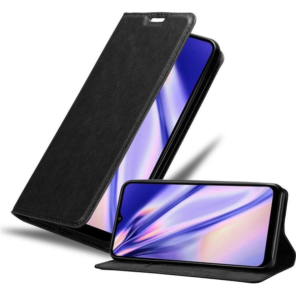 Cadorabo Cover Per Samsung Galaxy A02S Cover Protettiva In Nero Custodia Per Cellulare Cover Chiusura Magnetica-image