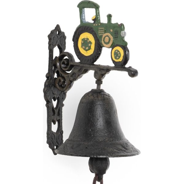 Moritz Campanello Per Porta Campana Trattore Trattore Verde Campana Da Parete Decorazione Giardino Ghisa Rustico Antico Design Stile Campana Retrò-image