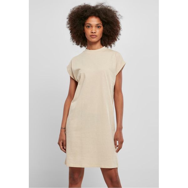 DáMské šAty Urban Classics Ladies Turtle Extended Shoulder Dress Softseagrass - L-image