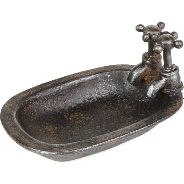Moritz Portasapone Come Un Lavabo In Poliresina In Marrone Scuro Decorazione Marittima Idea Stand Decorazione Bagno Scatola Portasapone-image