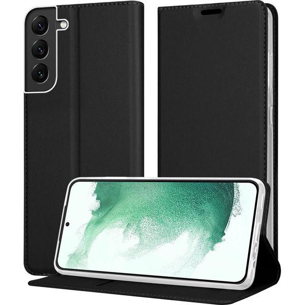 Cadorabo Custodia Per Cellulare Per Samsung Galaxy S22 Plus Custodia Protettiva In Nero Cover Etui Book Case Booklet-image