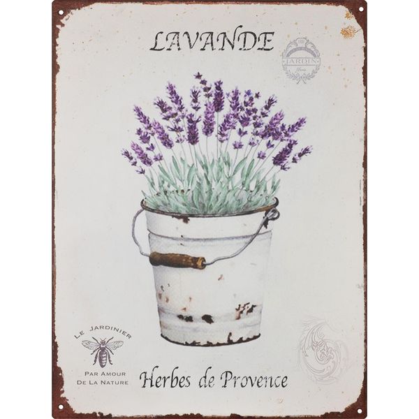 Insegna Di Latta Moritz 25 X 33 Cm Lavande Herbes De Provence Insegna Di Metallo Deco Retro Vintage Detti Divertenti-image