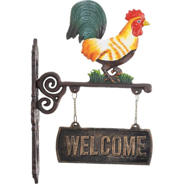 Moritz Cartello Decorativo Pollo 42 X 8 X 28 Cm I Ghisa I Cartello Di Benvenuto Porta D'ingresso I Cartello Porta D'ingresso I Cartello Di Benvenuto Porta D'ingresso I Cartello Di Benvenuto Porta D'ingresso-image