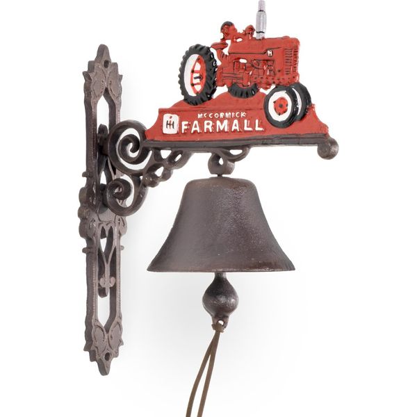 Moritz Campanello Decorativo Trattore Rosso 57 X 14 X 26 Cm I Campanello Da Parete I Campanello Da Porta D'ingresso I Da Appendere I Campanello Da Porta In Ghisa I Campanello Da Giardino I Retrò I Antico I Shabby-image