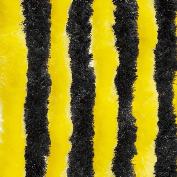 Moritz Tenda In Ciniglia 100 X 200 Cm Nero Giallo Tenda Per Porta Come Zanzariera Zanzariera Per Campeggio Caravan-image