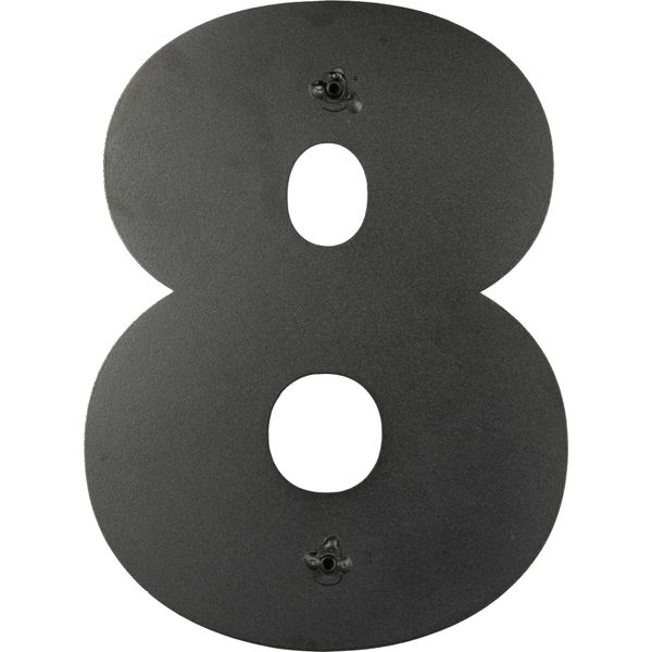 Numero Civico Nero 15 Cm Numero 8 - Al Pezzo-image