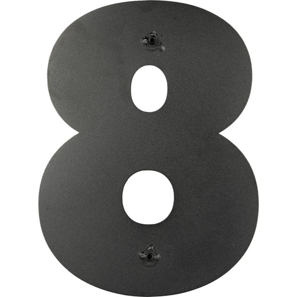 Numero Civico Nero 30Cm Numero 8 - Per Pezzo-image
