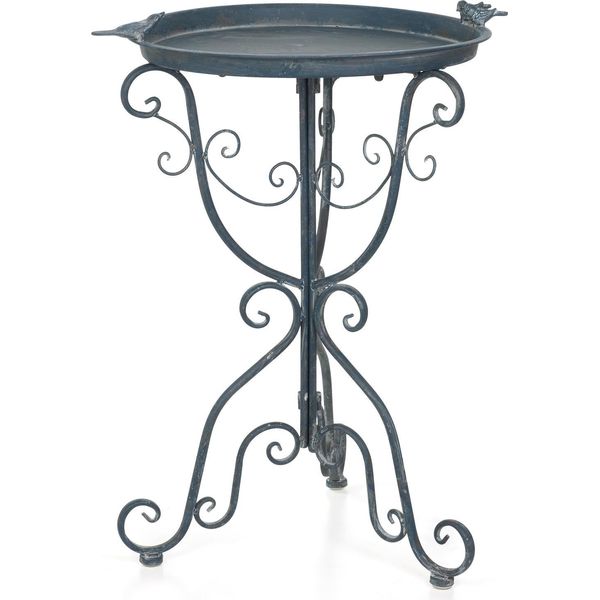 Moritz Vasca Per Uccelli Vasca Per Uccelli Blu Con Tre Piccoli Uccelli Sulla Ciotola Dell'acqua Altezza 74 Cm Vasca Per Uccelli In Piedi Abbeveratoio Decorato Giardino Antigelo-image