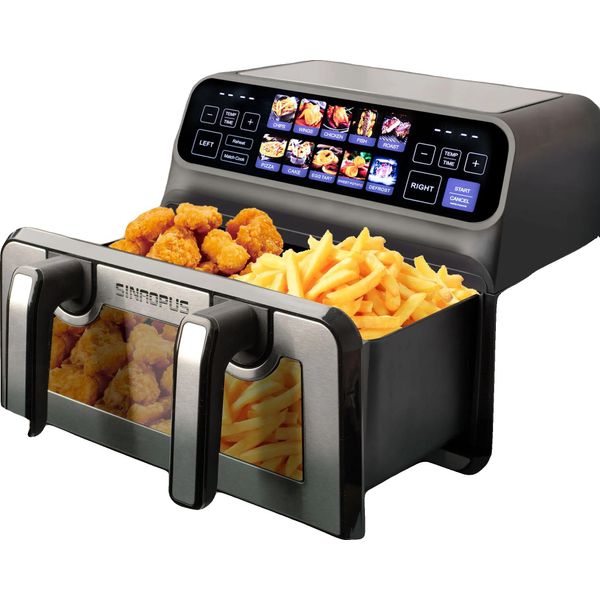 Friggitrice Ad Aria Calda, Doppio Cestello, Touch Control, Forno Da 2200 W, Eu-image