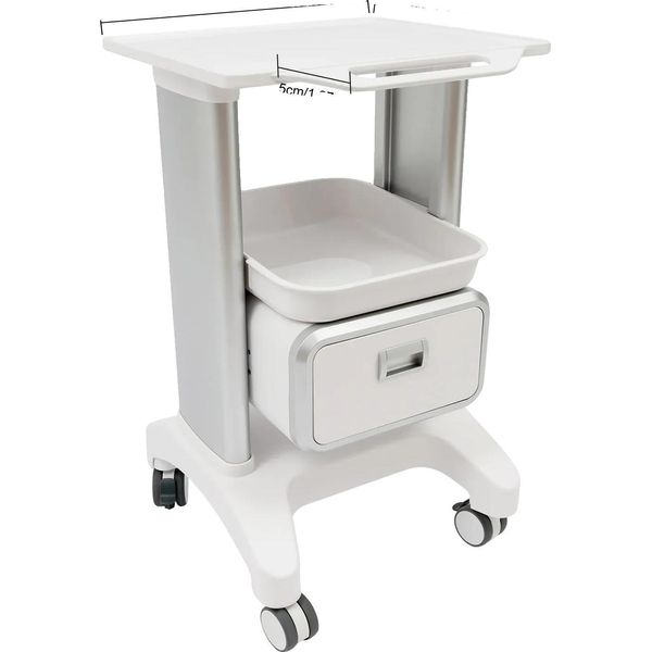 Carrello Per Medicinali, Struttura In Abs Resistente, Elevata Capacità Di Carico, Bianco-image