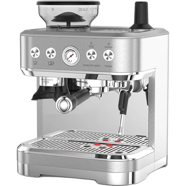 Macchina Per Espresso, Macinacaffè Integrato, Montalatte, Argento-image
