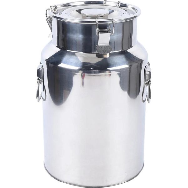 Caraffa Per Il Latte, Capacità 18 Litri, Struttura In Acciaio Inox, Argento-image