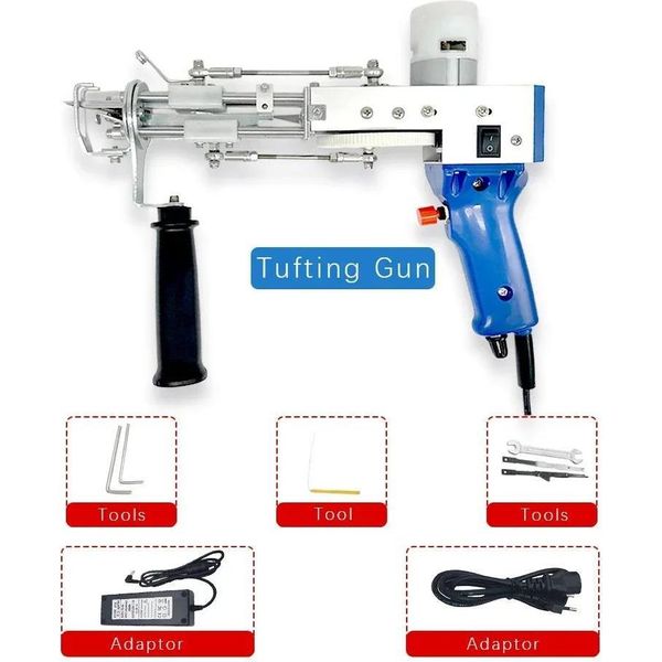 Pistola Per Tufting, Elettrica 2 In 1, Velocità Regolabile, Spina Ue 220V-image