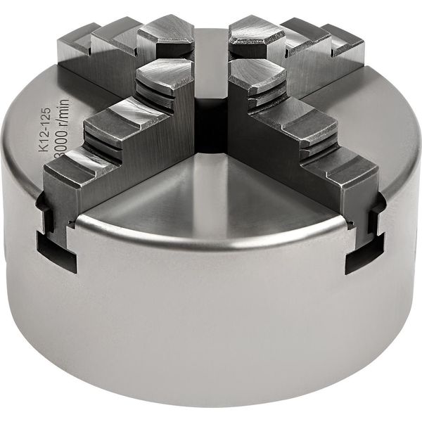 Mandrino Per Tornio A 4 Griffe, Diametro Del Mandrino 125 Mm, Campo Di Serraggio Delle Griffe Interne 2,5-40 Mm, Velocità Massima 3000 Giri/Min, Precisione Di Centratura 0,07 Mm, Compatibile Con Macchine Utensili Generiche E Cnc-image