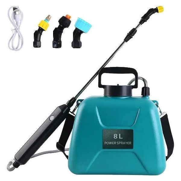 Irroratore Per Piante, Nebulizzazione Automatica, Ricaricabile Via Usb, 8L Verde Elettrico-image