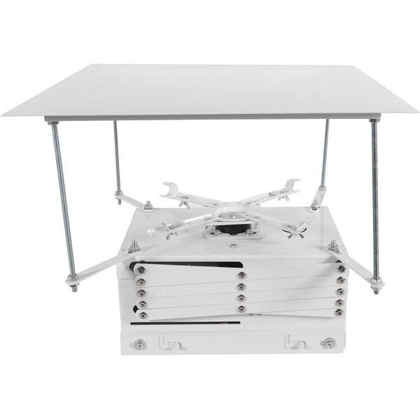 Sollevatore Per Proiettore - Supporto A Soffitto - Telecomando - Elettrico - Dimensioni 25,4 Cm - Pieghevole - Portata 10 Kg - Argento-image
