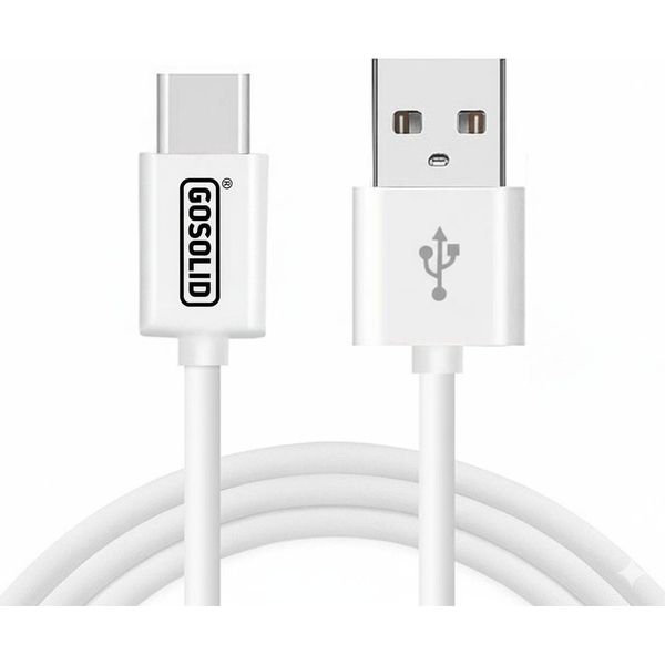 Go Solid! Cavo Di Ricarica Usb A USB-C 1 M Compatibile Con Samsung E Iphone - Bianco-image