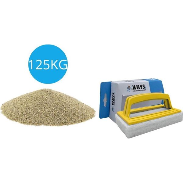 Comfortpool - Confezione Economica - Pompa Filtro A Sabbia - Contenuto 125 Kg (5 X 25 Kg) & Spazzola Ways-image