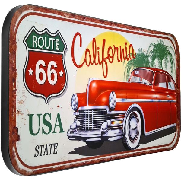 Cartello Di Latta Moritz Xxl Route66 Carlifornia Usa 100 X 46,5 Vintage Retro Nostalgia Decorazione In Metallo-image