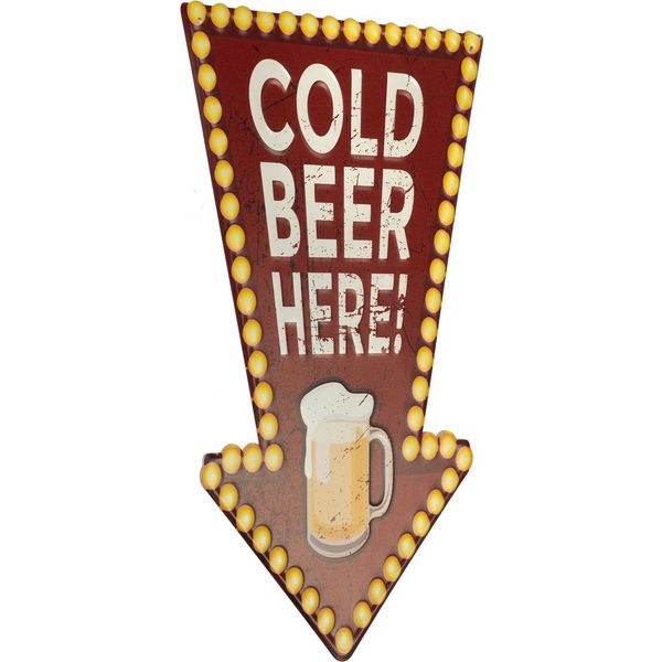 Insegna Di Latta Moritz Birra Fredda Heer! Freccia 30 X 50 Vintage Retro Nostalgia Decorazione In Metallo-image