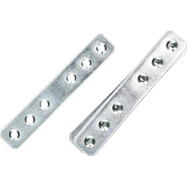 Kotarbau® Set Di 50 Piastre Forate 116 X 20 Mm Argento Zincato Connettore Piatto Connettore In Legno Interno - Esterno Piastra Forata Connettore In Acciaio Lamiera Forata Barra Piatta-image