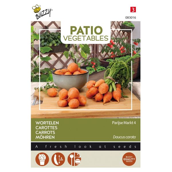 Buzzy Patio Veggies Carote Paris Market 4 Semi - Circa 1 Gr | Buzzy_083016-image