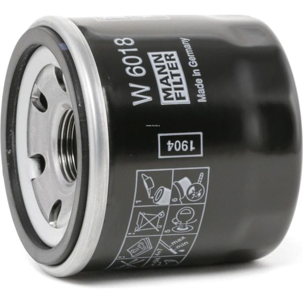 MANN-FILTER W 6018 - Oe PE01 14 302 Filtro Olio Per 2 (Dj, Dl), 3 (Bm, Bn), 3 (Bp), Glc, 6 (G), CX-3 (Dk), CX-30 (Dm), CX-5 (Gh, Ke), CX-5 (Kf), MX-5 Iv (Nd)-image