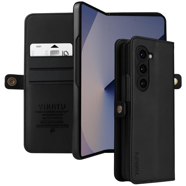 Avizar, Custodia Pieghevole Per Galaxy Z Fold6 Patta Magnetica, Nero-image