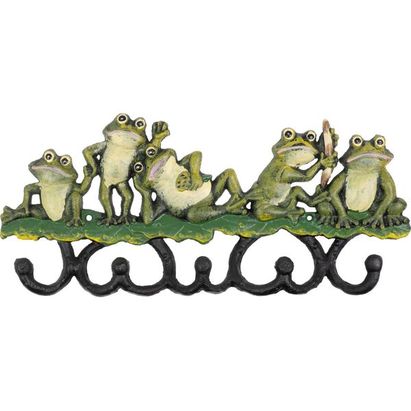Moritz Appendiabiti Da Parete Appendiabiti Alamari 5 Ganci Ghisa Verde 32,5 X 14 X 4 Cm Appendiabiti Appendiabiti Vintage-image