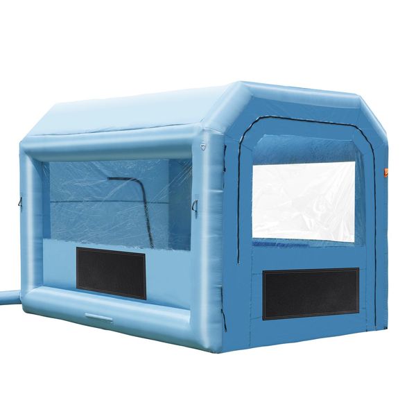 Vevor Cabina Di Verniciatura Gonfiabile, 4 X 3 X 2,75 M Cabina Di Verniciatura Gonfiabile, Con Soffiante Da 750 W E Sistema Di Filtraggio Dell'aria, Cabina Di Verniciatura Portatile Per Auto, Per Verniciare Moto, Biciclette E Piccoli Mobili-image