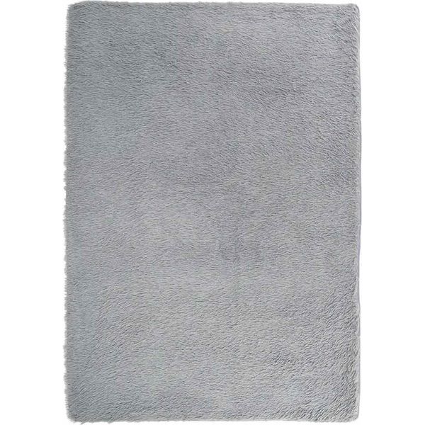 Vidaxl Tappeto Shaggy A Pelo Alto Navarra Grigio Chiaro 240X340 Cm Poliestere-image