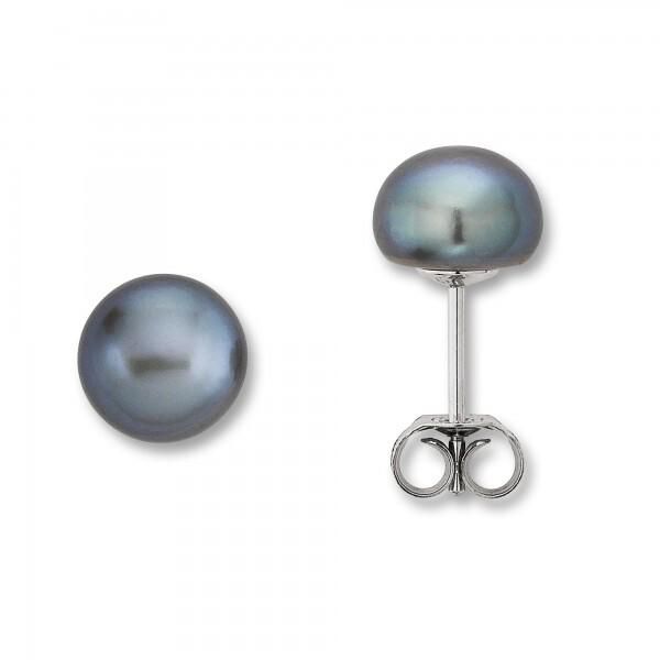 Orecchini Con Perle D'acqua Dolce Di Coltura 925/- Argento Rodiato-image