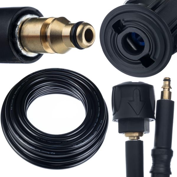 Rosfix Tubo Flessibile Ad Alta Pressione 10 M Qc – Ricambio Per Idropulitrici Stihl, Nilfisk, Gerni | 200 Bar, Nylon, Pvc, Quick Connect-image