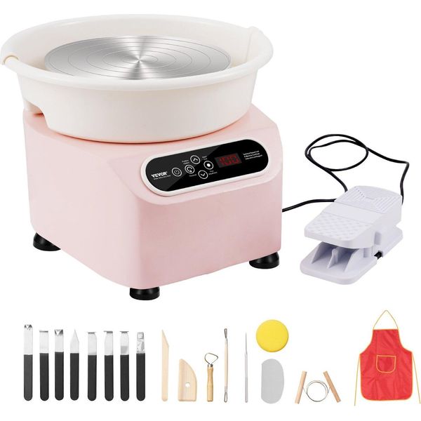 Tornio Da Vasaio Macchina Per Ceramica A Pedale Touch Screen 450W 28Cm Roa-image