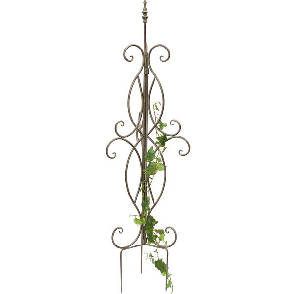 Dandibo Ausilio Per Arrampicata Traliccio In Metallo 125 Cm 93998 Ausilio Per Arrampicata Spina A Terra Porta Fiori Traliccio Colonna-image