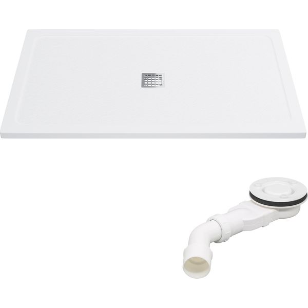 Sonni 150X90 Cm Smc Piatto Doccia Quadrato Con Set Di Scarico, Antiscivolo, Scarico Rapido-image