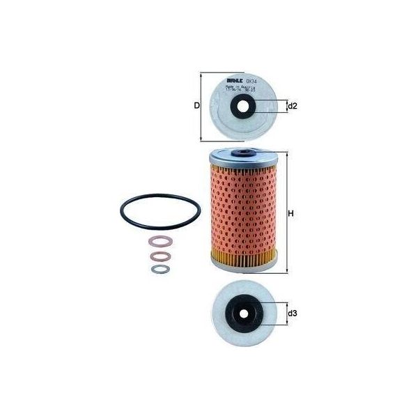 Mahle Ox 34D - Filtro Olio Oe 5012553 Per Classe G (W461), Classe G (W463)-image