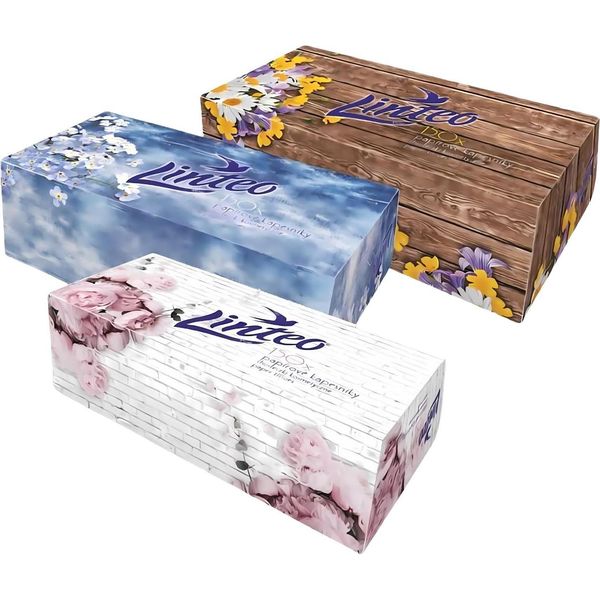Fazzoletti Di Carta Linteo, 2 Veli, 100% Cellulosa, Bianchi, Confezione Da 150 Pezzi-image