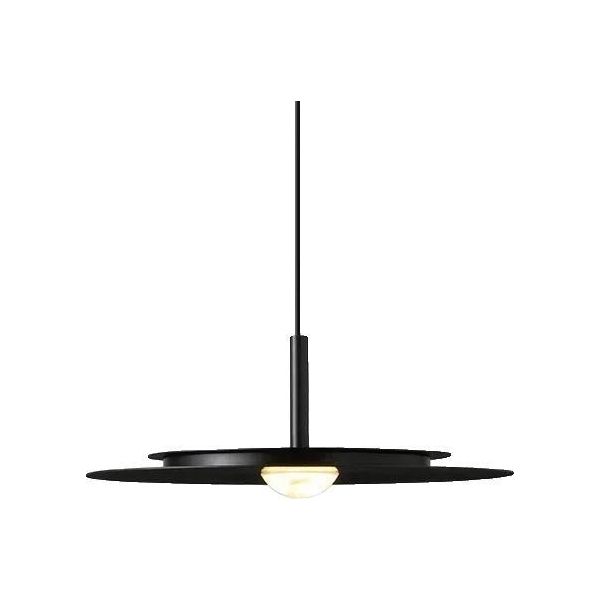 Lampada A Sospensione, Design Moderno, Led Ad Alta Efficienza Energetica, Nero 25 Cm, Luce Calda-image
