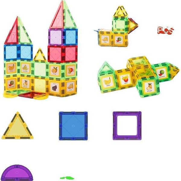 Set Di Costruzioni, Blocchi Magnetici, Giocattolo Educativo, 6,5 Cm 40 Pezzi-image